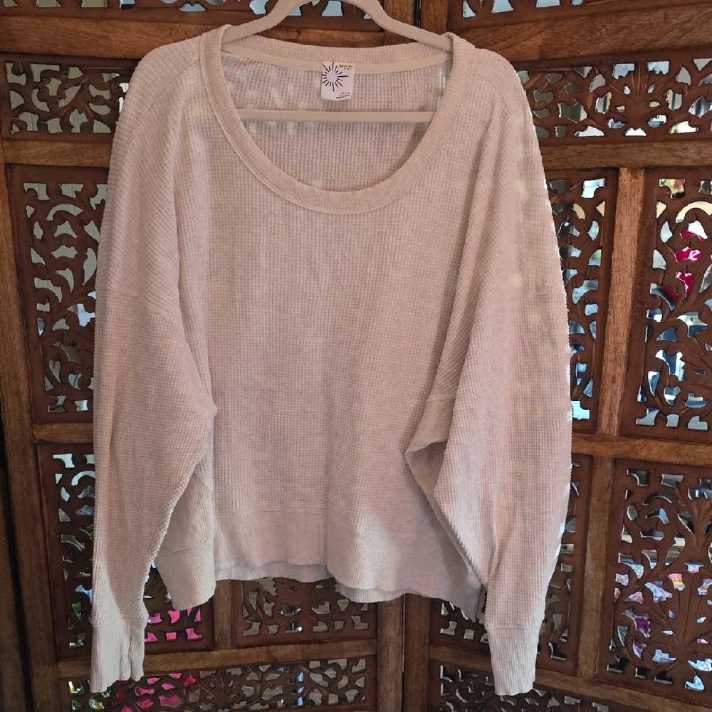 🌟 Aerie Cream Crew Neck Sweater Size XL